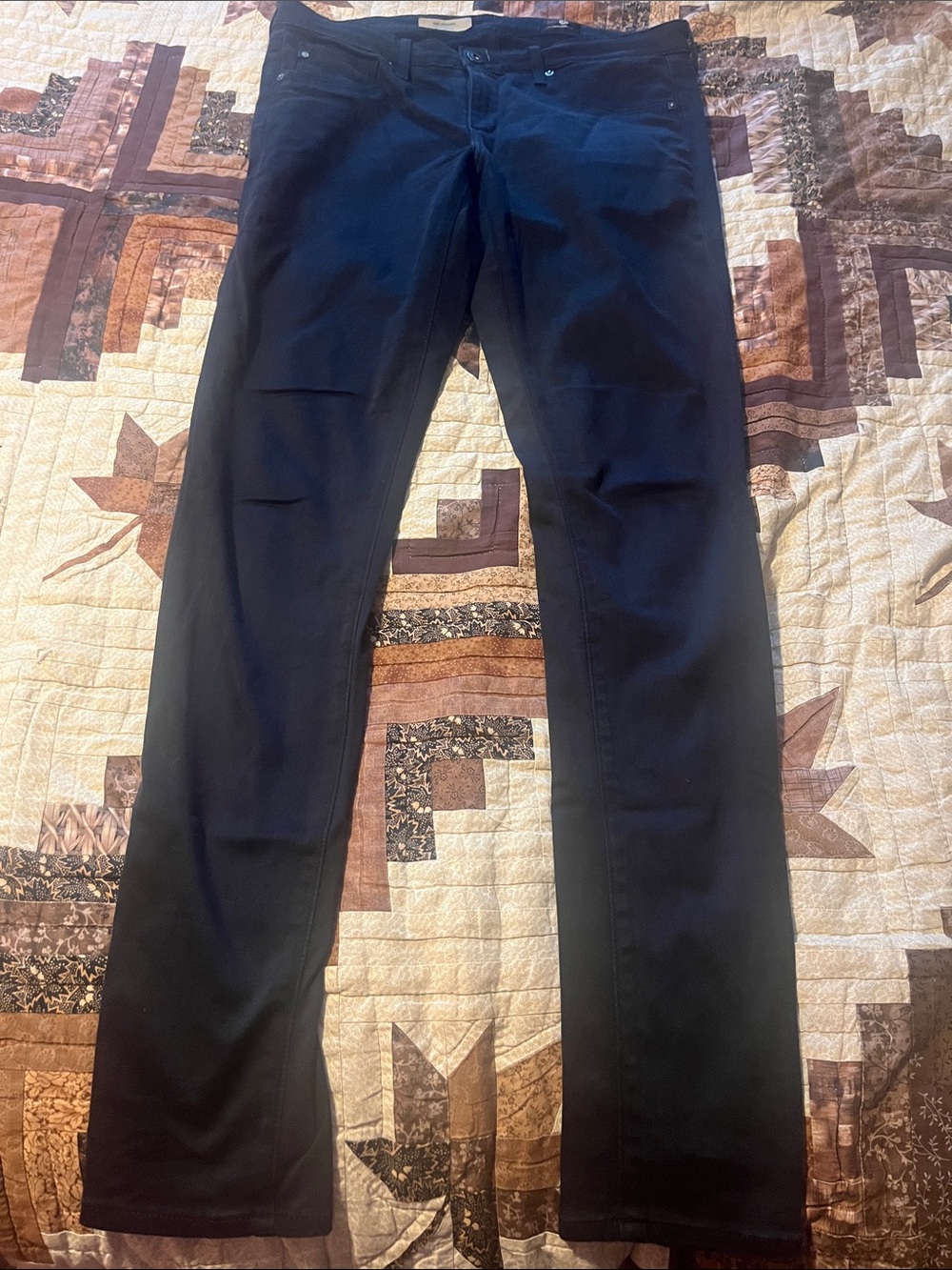 AG Adriano Goldschmied Women's Super Skinny Pants in Black Size 28